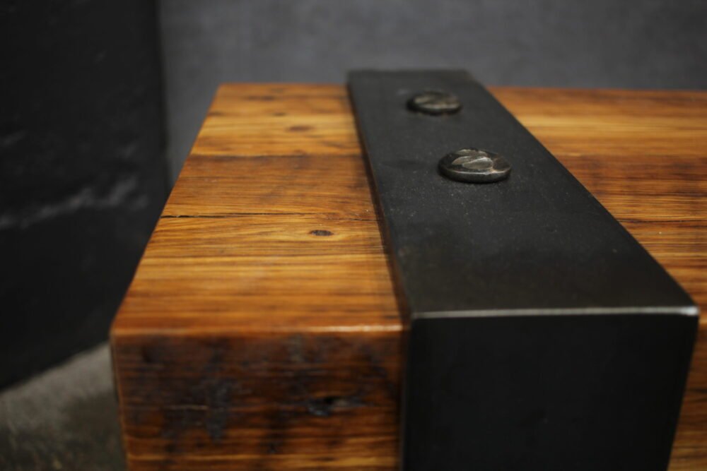 BENSONHURST BENCH-steel and reclaimed bench - Image 5
